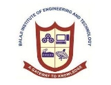 Logo of Balaji Institute of Engineering and Technology.